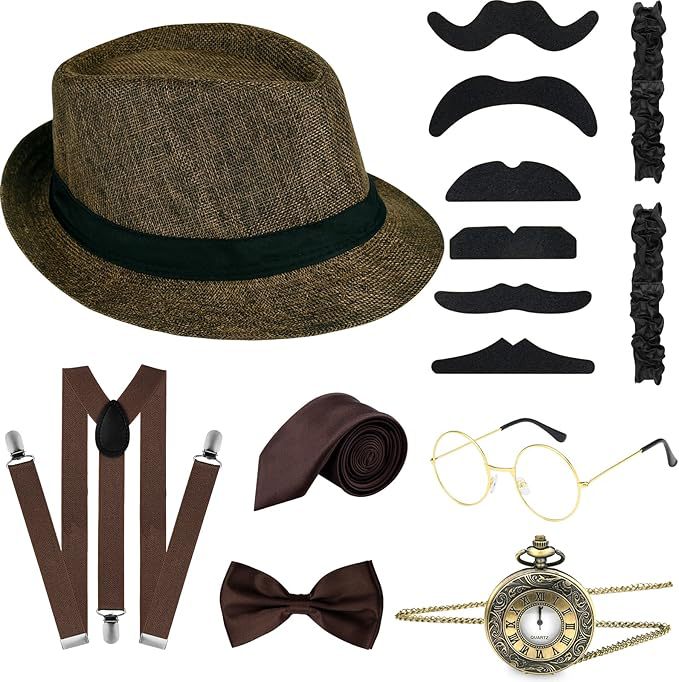 Men'S Accessories In The 1920S - 남성용 1920년대 개츠비 코스튬 액세서리 세트
