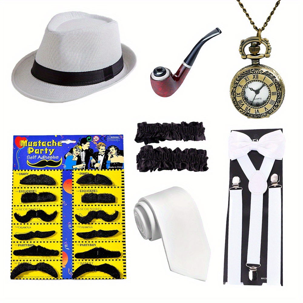 1920년대 남성 개츠비 갱스터 의상 노인 코스튬 할아 - Men'S Accessories In The 1920S 리뷰 및 가격