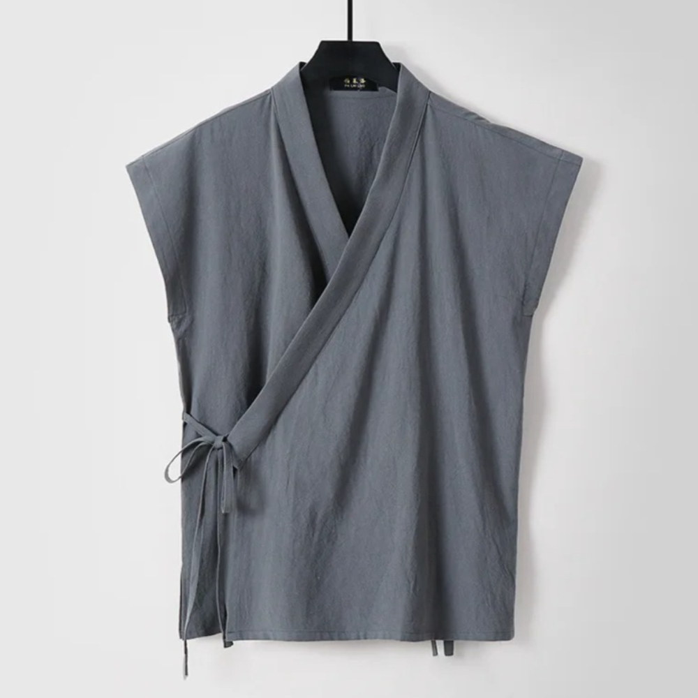 중국 남성용 면 린넨 탱크탑 민소매 기모노 당복 상의  - Men'S Kimono Accessories 리뷰 및 가격